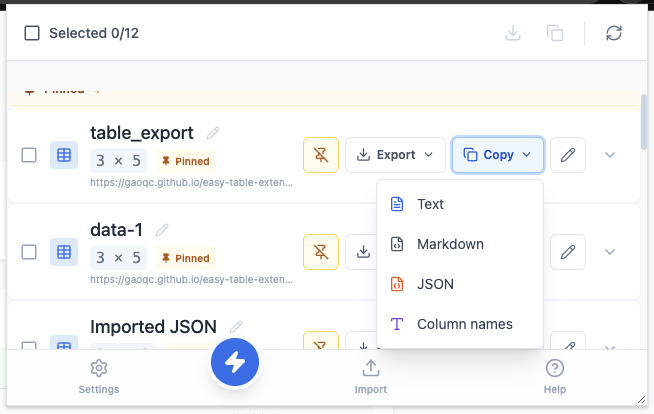 Compare multiple sales tables and review differences